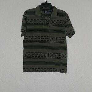 Chaps Est. 1978 Short Sleeve Polo Shirt Size S Southwestern Aztec Western